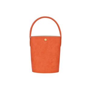 Borse A Mano Longchamp Bucket Pelle Arancioni | 78916-YTOS