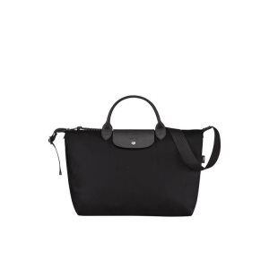 Borse A Mano Longchamp L Recycled canvas Nere | 75629-GNUE