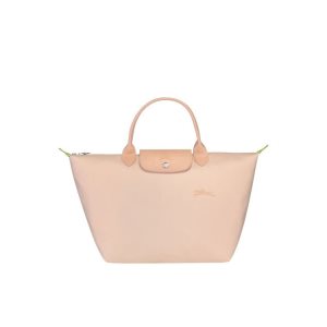 Borse A Mano Longchamp M Flowers Recycled canvas Rosa Chiaro | 13509-ERCK