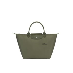 Borse A Mano Longchamp M Forest Recycled canvas Verdi | 20758-EITZ