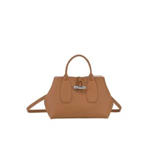 Borse A Mano Longchamp M Pelle Beige | 05271-TWDN