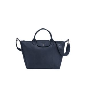 Borse A Mano Longchamp M Pelle Blu Marino | 02936-DBVE