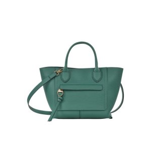 Borse A Mano Longchamp M Pelle Grigie Verdi | 76139-EZYA