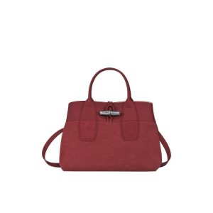 Borse A Mano Longchamp M Pelle Rosse | 30291-SGQA