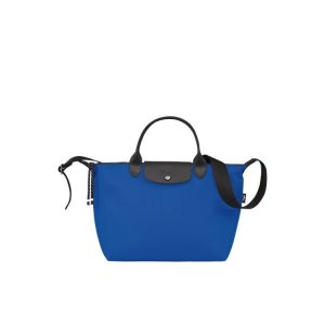 Borse A Mano Longchamp M Recycled canvas Blu Profondo | 26309-RBHN