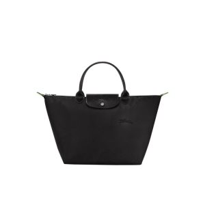 Borse A Mano Longchamp M Recycled canvas Nere | 64793-ILTU