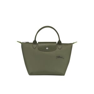 Borse A Mano Longchamp S Forest Recycled canvas Verdi | 21938-NFJC
