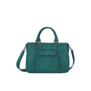 Borse A Mano Longchamp S Pelle Grigie Verdi | 35907-RZBK