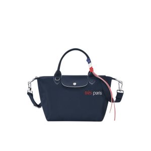 Borse A Mano Longchamp S Recycled canvas Blu Marino | 38569-FIMH