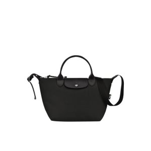 Borse A Mano Longchamp S Recycled canvas Nere | 96524-DGJV