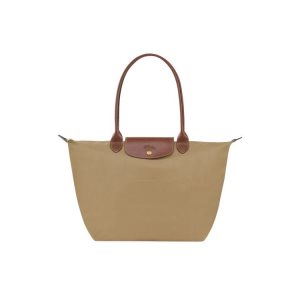 Borse A Tracolla Longchamp L Desert Recycled canvas Khaki | 34572-CWKN