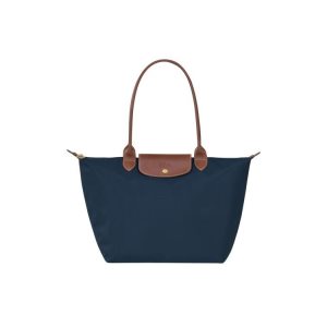 Borse A Tracolla Longchamp L Recycled canvas Blu Marino | 43617-PGEZ