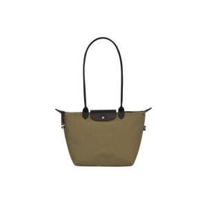 Borse A Tracolla Longchamp Long Recycled canvas Khaki | 34876-JIMG