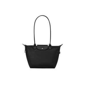 Borse A Tracolla Longchamp Long Recycled canvas Nere | 86359-WJNS