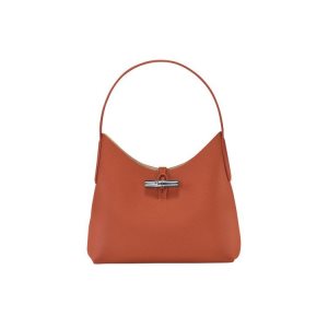 Borse A Tracolla Longchamp M Pelle Rosse Scuro | 26470-GYXZ