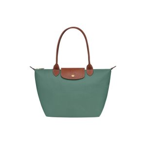 Borse A Tracolla Longchamp S Recycled canvas Grigie Verdi | 25307-AGJC