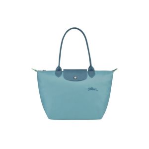 Borse A Tracolla Longchamp S Thunderstorm Recycled canvas Blu | 94301-TZFK