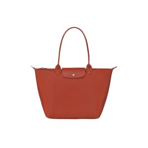 Borse A Tracolla Longchamp Shopping L Terracotta Tela Arancioni | 78346-JTDN