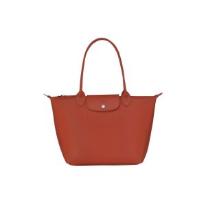 Borse A Tracolla Longchamp Shopping S Terracotta Tela Arancioni | 57268-BDJX
