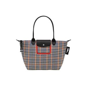 Borse A Tracolla Longchamp Shopping S Tela Blu Marino Marroni | 78290-VUCM
