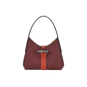 Borse A Tracolla Longchamp Xs Pelle Bordeaux Arancioni | 24075-KEZW