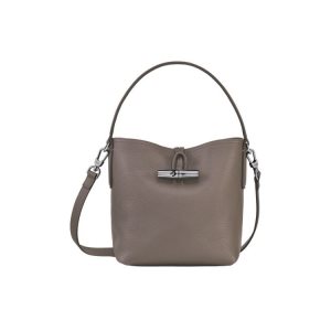Borse Crossbody Longchamp Bucket S Pelle Grigie | 17962-FLDT