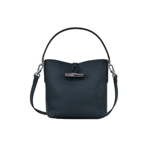 Borse Crossbody Longchamp Bucket S Pelle Blu Marino | 46810-JFNT