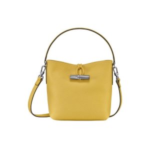 Borse Crossbody Longchamp Bucket S Pelle Gialle | 68502-IQHV