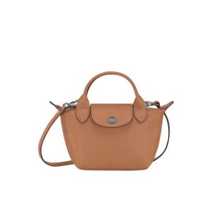 Borse Crossbody Longchamp Hazelnut Pelle Beige | 19726-SNYL