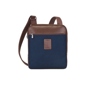 Borse Crossbody Longchamp L Tela Blu | 10978-PTJA