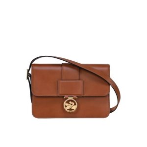 Borse Crossbody Longchamp M Pelle Marroni | 63058-WAYR