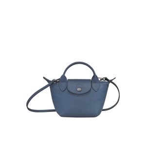 Borse Crossbody Longchamp Pelle Blu | 85421-SYTG