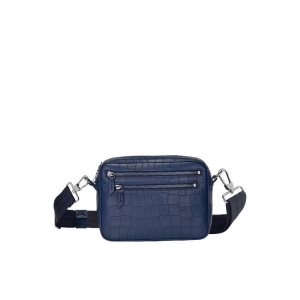 Borse Crossbody Longchamp Pelle Blu Marino | 96273-WEVR