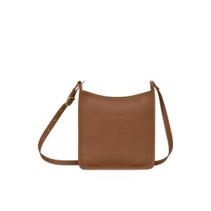 Borse Crossbody Longchamp Zipped L Caramel Pelle Marroni | 34071-ARYL