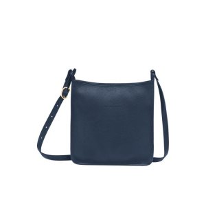 Borse Crossbody Longchamp Zipped L Pelle Blu Marino | 71326-FWGN