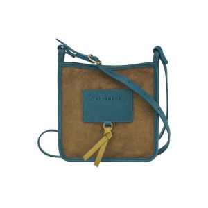 Borse Crossbody Longchamp Zipped S Pelle Khaki | 80497-JLEB