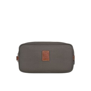 Borse Da Toilette Longchamp Tela Marroni | 76589-EISX