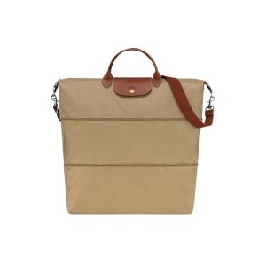 Borse Da Viaggio Longchamp Expandable Desert Recycled canvas Khaki | 15097-PXRA