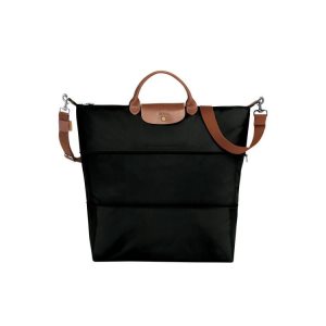 Borse Da Viaggio Longchamp Expandable Recycled canvas Nere | 58063-FKVT