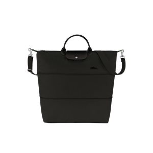 Borse Da Viaggio Longchamp Expandable Recycled canvas Nere | 90853-EFHJ