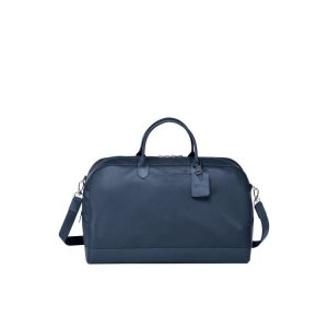 Borse Da Viaggio Longchamp L Pelle Blu Marino | 93586-FESL