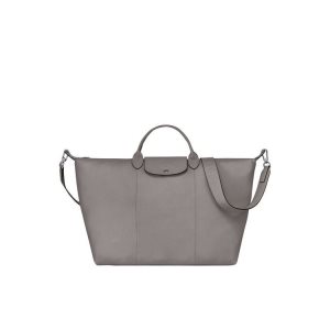 Borse Da Viaggio Longchamp L Turtledove Pelle Grigie | 63819-BUQS