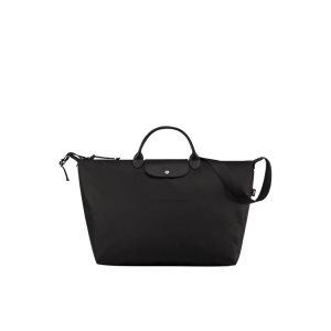 Borse Da Viaggio Longchamp Recycled canvas Nere | 32157-SKHQ