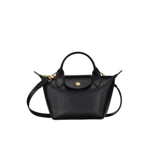 Borse Mini Longchamp Xs Pelle Nere | 86203-GJZT