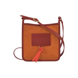 Borse Mini Longchamp Zipped S Saffron Pelle Arancioni | 16209-BDYG