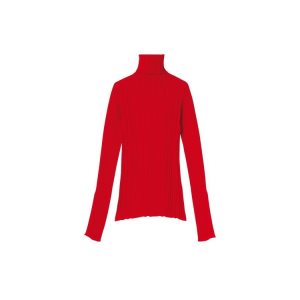 Camicetta Longchamp Maglia Lana Vergine Rosse | 43021-EVKU