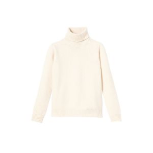 Camicetta Longchamp Turtleneck Maglia Ecru Lana Vergine Beige | 68014-MOGP