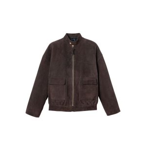 Cappotti Longchamp Ebony Pelle Caffè | 03256-PUSE