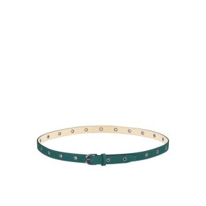 Cinture Longchamp Pelle Grigie Verdi | 38147-KZFS