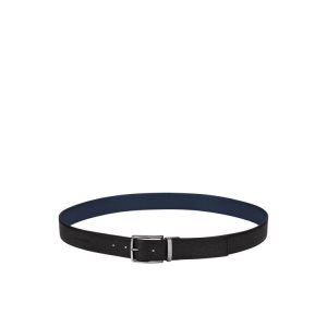 Cinture Longchamp Pelle Nere Blu Marino | 20437-KFOA